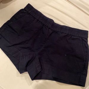 J Crew shorts. Navy blue. Light wear. Elastic waist/pull on